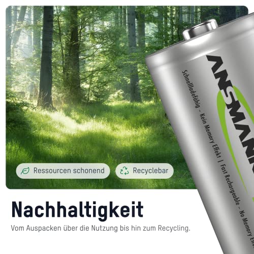 ANSMANN maxE Mono D Akku 5000mAh (6er Pack) vorgeladene ready2use NiMH Power Akkubatterie Monozelle mit geringer Selbstentladung - 3