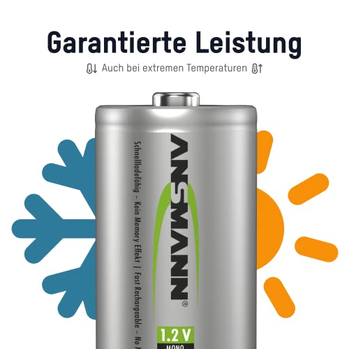 ANSMANN maxE Mono D Akku 5000mAh (6er Pack) vorgeladene ready2use NiMH Power Akkubatterie Monozelle mit geringer Selbstentladung - 4