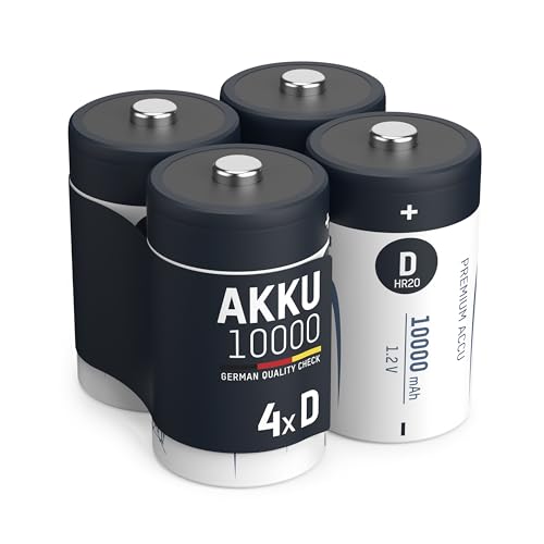ANSMANN Mono D Akku Typ 10000 (min. 9300mAh) 4er Pack