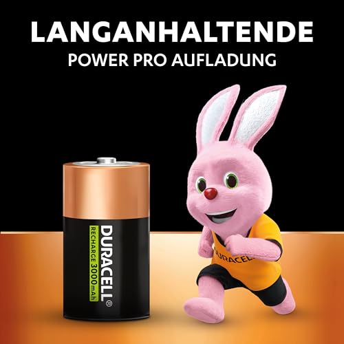 Duracell Akku D (HR20) 3000 mAh  2er (wiederaufladbare Batterie) - 2
