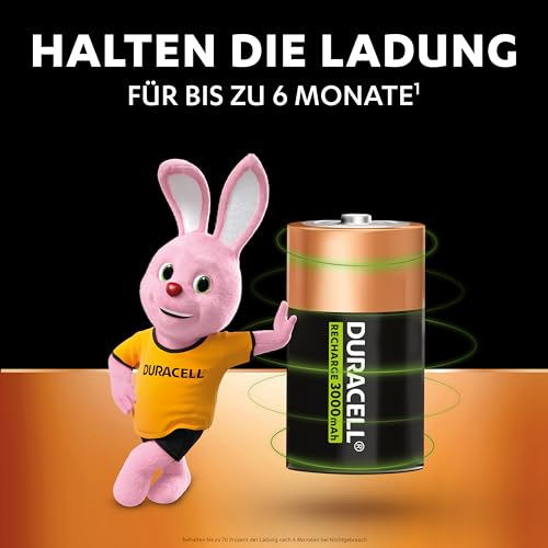 Duracell Akku D (HR20) 3000 mAh  2er (wiederaufladbare Batterie) - 4
