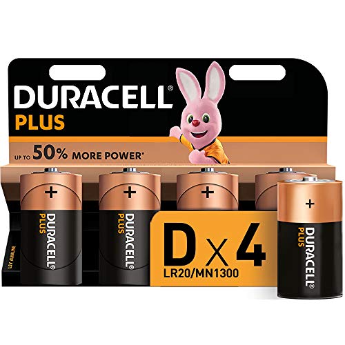 Duracell Plus Power Alkaline Batterien D (MN1300/LR20) 4er Pack