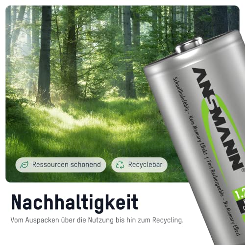 ANSMANN maxE Baby C Akku 2500mAh (4er Pack) vorgeladene ready2use NiMH Power Akkubatterie Babyzelle mit geringer Selbstentladung - 3
