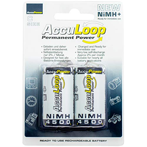 AccuPower AL4500-2 Ni-MH C/Baby/LR14 Akku (4500mAh, 2-er Pack)