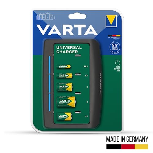 Varta Universal Charger Ladegerät für 4 AA/AAA/C/D Akkus und 1 9V-Blocks (Timerabschaltung) - 2