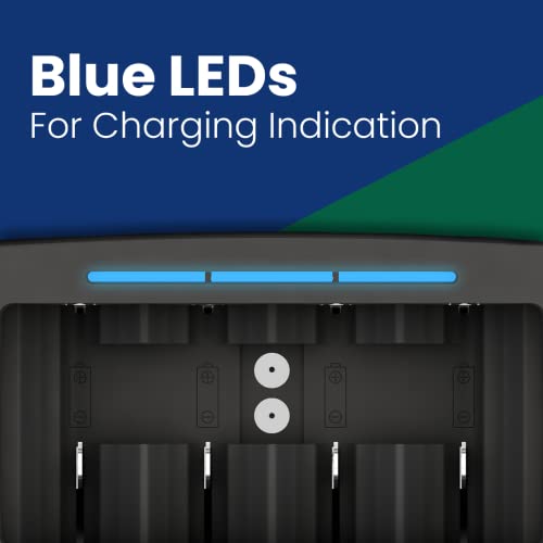 Varta Universal Charger Ladegerät für 4 AA/AAA/C/D Akkus und 1 9V-Blocks (Timerabschaltung) - 2
