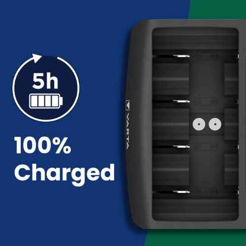 Varta Universal Charger Ladegerät für 4 AA/AAA/C/D Akkus und 1 9V-Blocks (Timerabschaltung) - 3