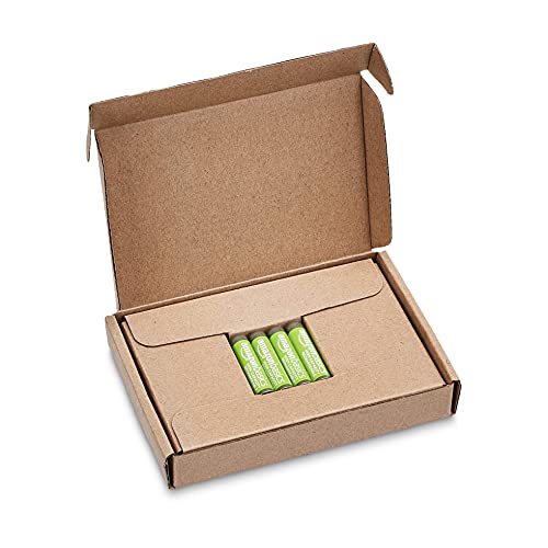 AmazonBasics Vorgeladene Ni-MH AAA-Akkus – Akkubatterien, 500 Zyklen (typisch 850mAh, minimal 800mAh), 4Stck (Design kann von Darstellung abweichen) - 4