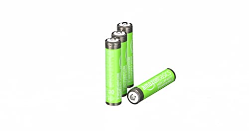 AmazonBasics Vorgeladene Ni-MH AAA-Akkus – Akkubatterien, 500 Zyklen (typisch 850mAh, minimal 800mAh), 4Stck (Design kann von Darstellung abweichen) - 6