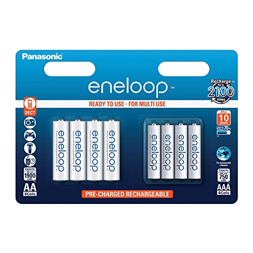 Panasonic eneloop 8er Kombi-Pack Ready-to-Use – Immer einsatzbereit und langlebig