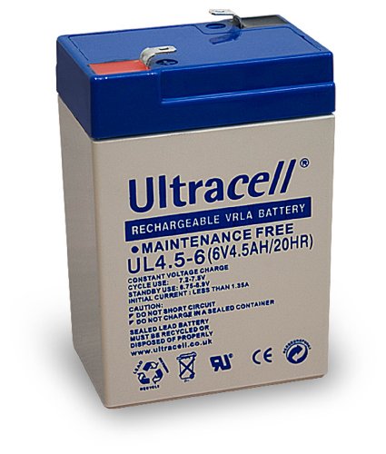 Wentronic Blei-Akku (Ultracell) 6 V, 4,5 Ah (Faston 187-4,8mm )