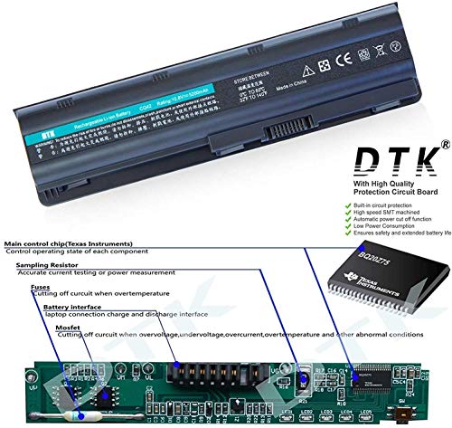 Dtk® Ultra Hochleistung Notebook Laptop Batterie Li-ion Akku for Hp COMPAQ G32 G42 G42t G56 G62 G72 G4 G6 G6t G7 ; Hp Presario Cq32 Cq42 Cq43 Cq430 Cq56 Cq62 Cq630 Cq72 ; Envy 15 , Envy17 ; Hp Pavilion Dm4 Dv3-4000 Dv5-2000 Dv6-3000 Dv6-6000 Dv7-4000 Dv7-6000 Series; 2000 430 431 435 436 630 631 635 636 Notebook Pc Fits Mu06 Mu09 593553-001 593554-001 Wd548aa Wd549aa Wd548aa Hstnn-lb0w 636631-001 593550-001 Notebook Battery 6-Zellen [10.8v 5200mah] - 2