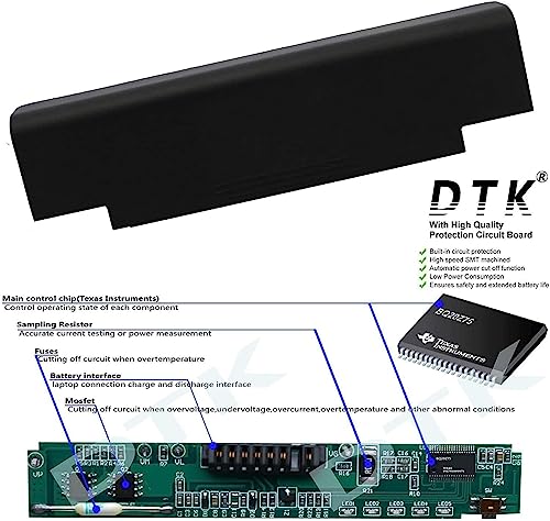 Dtk® Ultra Hochleistung Notebook Laptop Batterie Li-ion Akku für Dell Inspiron 13r 14r 15r 17r N3010 N3110 N4010 N4050 N4110 N5110 N5010 N5030 N5040 N5050 N7010 N7110 M5110 M5010 M4110 M501 M503 M5030 M411r M511r Series, Vostro 1440 1450 1540 1550 3450 3550 3750 Fits P/n J1knd 4t7jn 312-0234 – 12 Months Warranty Notebook Battery (5200MAH-6 CELLS) - 2