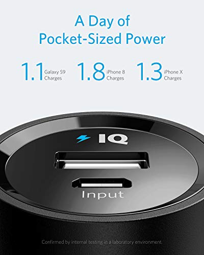 Anker PowerCore 5000mAh Externer Akku Powerbank Batterie Extra Kompakt Slim Handy Ladegerät mit Power IQ für iPhone 7 7+ 6s 6 Plus SE, iPad, Samsung Galaxy und Weitere Smartphone (Schwarz) - 3