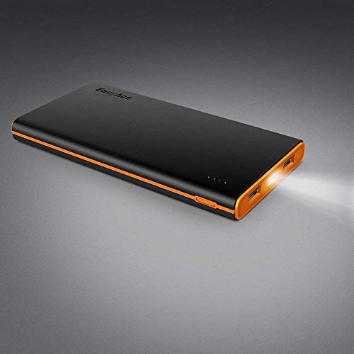 EasyAcc Smart 10000mAh Powerbank Externer Akku Portable Ladegerät für iPhone, iPad, Samsung Galaxy und weitere(Schwarz/Orange) - 6