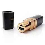 iProtect Lipstick Power Bank 4000mAh Externes Ladegerät in schwarz gold für Smartphones und andere USB-Geräte inkl. Micro USB Kabel - 2