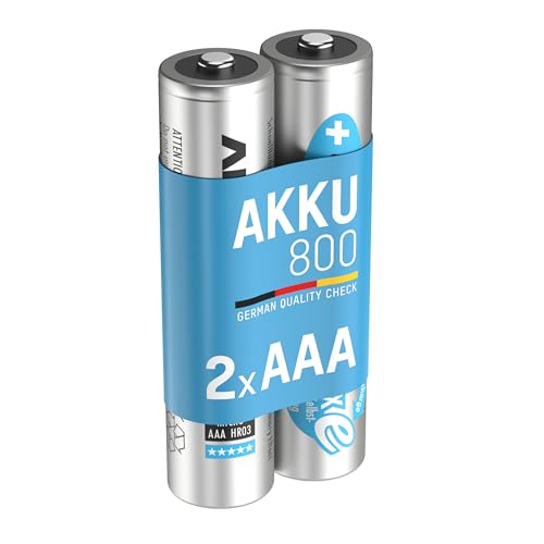 ANSMANN maxE DECT Micro AAA Akku Typ 800mAh geringe Selbstentladung Phone-Akku für Schnurlostelefone (2er Pack)