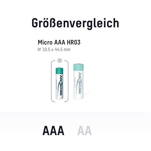 ANSMANN maxE DECT Micro AAA Akku Typ 800mAh geringe Selbstentladung Phone-Akku für Schnurlostelefone (2er Pack) - 3