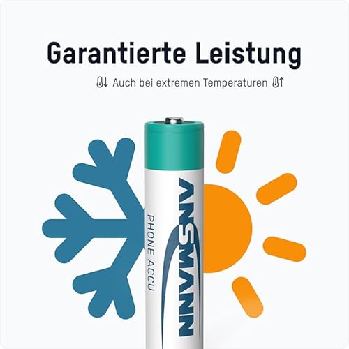 ANSMANN maxE DECT Micro AAA Akku Typ 800mAh geringe Selbstentladung Phone-Akku für Schnurlostelefone (2er Pack) - 5