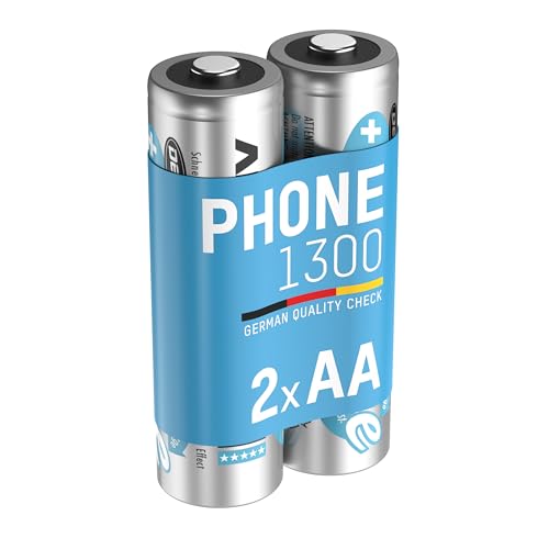 ANSMANN 5030802 Mignon AA Typ 1300mAh maxE geringe Entladung für Schnurlostelefone DECT Akkubatterie 2er Pack