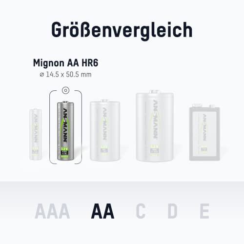 ANSMANN 5030902 maxE 800mAh Mignon AA 2er Pack DECT Akkubatterie geringe Selbstentladung Telefone - 2