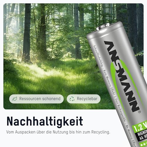 ANSMANN 5030902 maxE 800mAh Mignon AA 2er Pack DECT Akkubatterie geringe Selbstentladung Telefone - 3