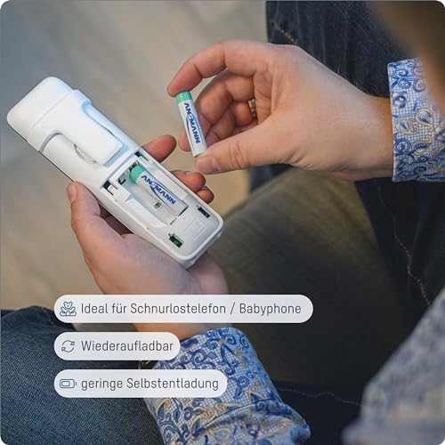 ANSMANN 5030142 maxE DECT Micro AAA 800mAh Geringe Entladung für Schnurlostelefone Akkubatterie 3er - 2