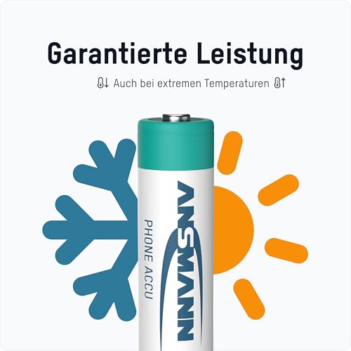 ANSMANN 5030142 maxE DECT Micro AAA 800mAh Geringe Entladung für Schnurlostelefone Akkubatterie 3er - 6