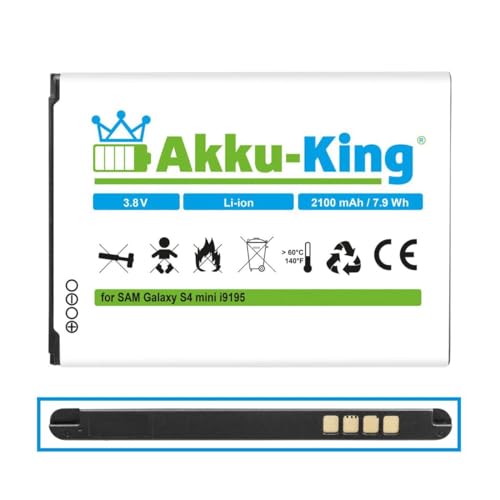 Akku-King Li-Ion Akku (2100mAh) für Samsung Galaxy S4 Mini i9190/i9192/i9195/i9198 - 2