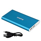 Onite 10000mAh Powerbank power bank Externer Akku Batterie Zusatzakku USB Partable Ladegerät für Smartphone/Tablet/Apple iPhone/iPad/Samsung (Blau)