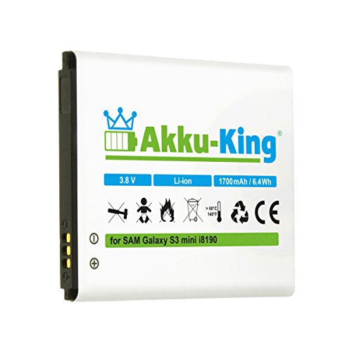 Akku-King Li-Ion Akku (1700mAh) für Samsung Galaxy S3 mini i8190/Ace 2/Exhibit/Trend 2