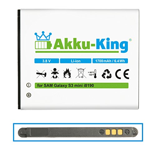 Akku-King Li-Ion Akku (1700mAh) für Samsung Galaxy S3 mini i8190/Ace 2/Exhibit/Trend 2 - 2