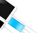 Externer Akku ,15000mAh Ultra Schlank Ladegerät mit LED Licht Dual USB Portable Power Bank für iPhone Android Samsung HTC und Smartphones (Blau) - 5