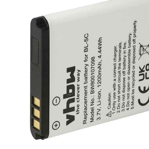 vhbw Li-Ion Akku 1200mAh (3.7V) für Handy Telefon Smartphone Swissvoice MP22, Olympia Komfort Mobiltelefone CARO - 6