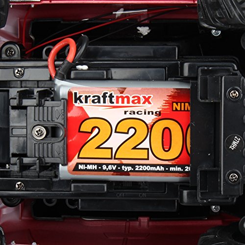 Kraftmax Akku Racing-Pack mit Tamiya Stecker – 9,6V / 2200mAh – NiMH Akku / Hochleistungs RC Akkupack - 4