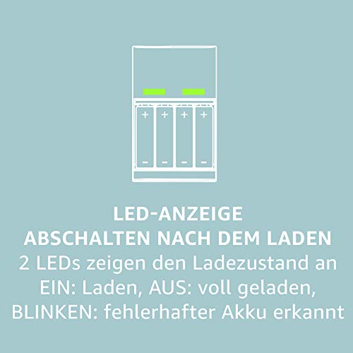 Panasonic eneloop, Ladegerät mit 4x eneloop AAA (750 mAh, 2.100 Ladezyklen), K-KJ51MCC04E - 6
