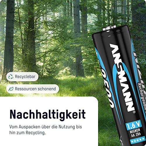 ANSMANN Mignon AA Akku Nickel-Zink (NiZn) 2500mWh/1,6V hohe Spannung – für batteriebetriebene Geräte (4er Pack) - 3