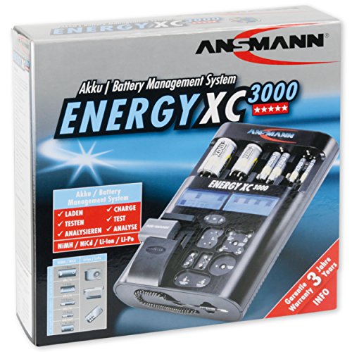 ANSMANN 5207452 Energy XC3000 Ladegerät Micro AAA Mignon AA Baby C Mono D 9V E-Block Akkupack Tester - 8