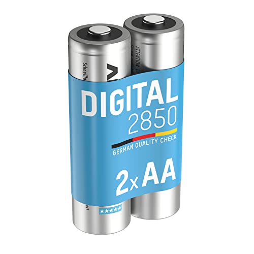 ANSMANN Mignon AA Akku Typ 2850mAh NiMH hochkapazitiv Profi Digital Kamera-Akkubatterie (2er Pack)