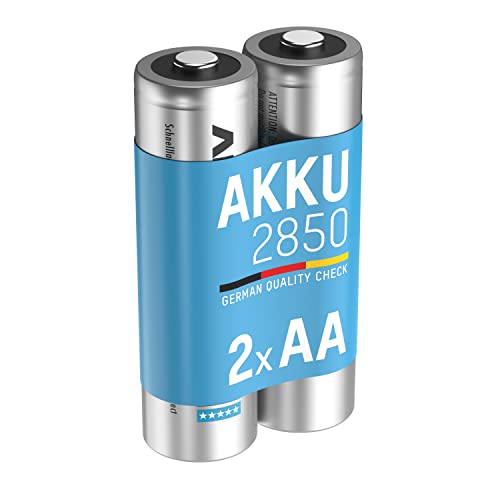 ANSMANN 5035202 Mignon AA Typ 2850mAh hochkapazitiv Profi/Vielanwender Digital Foto Akkubatterie 2er Pack