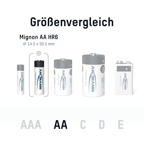 ANSMANN 5035202 Mignon AA Typ 2850mAh hochkapazitiv Profi/Vielanwender Digital Foto Akkubatterie 2er Pack - 3