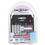 ANSMANN Powerline 8 Akku-Ladegerät Testsieger (Vergleich.org 08/2015) für 8x Mignon AA/Micro AAA Akkubatterien mit Entladefunktion + 8x 2400 maxE AA Akku - 7