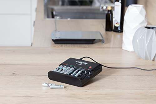 ANSMANN DAS STARTER SET: Powerline 8 Akku-Ladegerät Testsieger (Vergleich.org 08/2015) mit Entladefunktion, USB + 4x AA Akku 2100mAh + 4x AAA Akku 800mAh - 5