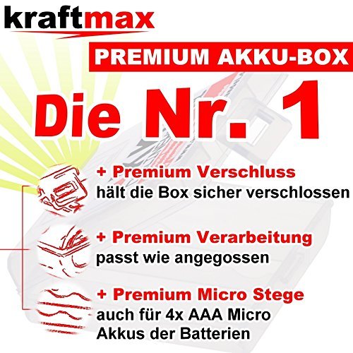 4er Pack Kraftmax hybriX pro Set – 4x Micro AAA Hybrid Akkus in Box – Die Neue Generation von Hybrid Akku Batterien - 2