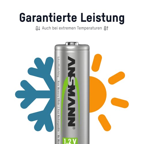 ANSMANN 5030792 Mignon AA Akku Typ 1300mAh hochkapazitiv Profi/Vielanwender Digital Foto Akkubatterie 4er Pack - 4