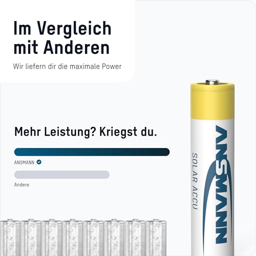 ANSMANN 5035513 maxE SOLAR Mignon AA 800mAh Akkubatterie geringe Entladung Solarlampe 2er Pack - 6