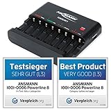 ANSMANN DAS TESTSIEGER SET: Powerline 8 Akku-Ladegerät Testsieger (Vergleich.org 08/2015) + 8x AAA Akku 1100mAh Testsieger (Vergleich.org 06/2016) - 2