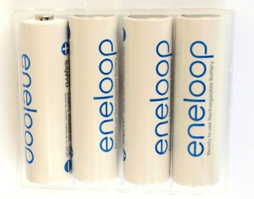 4er Pack Panasonic Eneloop Mignon Typ AA Akkus 2000 mAh BK-3MCCE (mind. 1900mAh) mit einer hochwertigen Akkubox der Firma HEIBA Electronics - 2