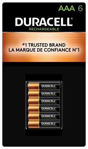 Duracell Rechargeable AAA StayCharged 800mAH Batteries - 6-Pack