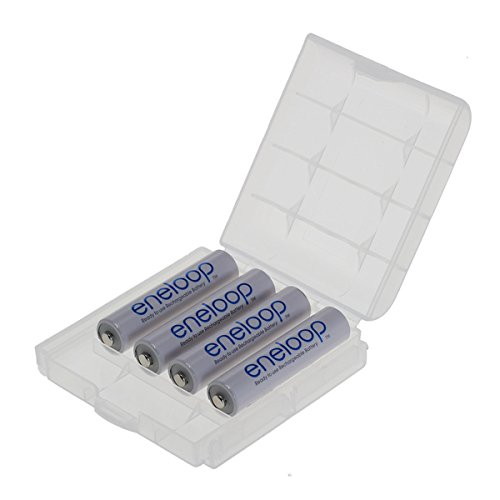 Sanyo eneloop Akku AAA 4 Stück + Schutzbox mit Kapazität 800mAh !!! HR-4UTGB CASE PDA-Punkt